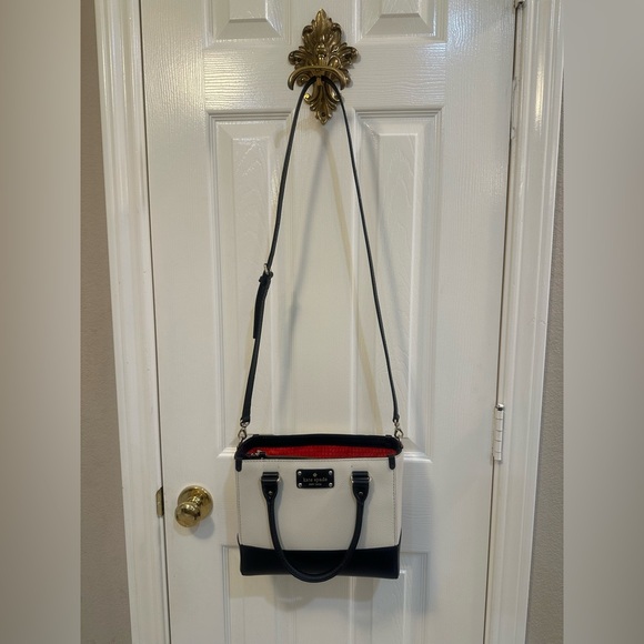 Kate Spade Cedar Street Colorblock Hayden CrossbodySatchel - Ivory/Cream & Black - Picture 5 of 13